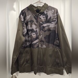 The North Face Men's Olive and Gray Bomber Jacket